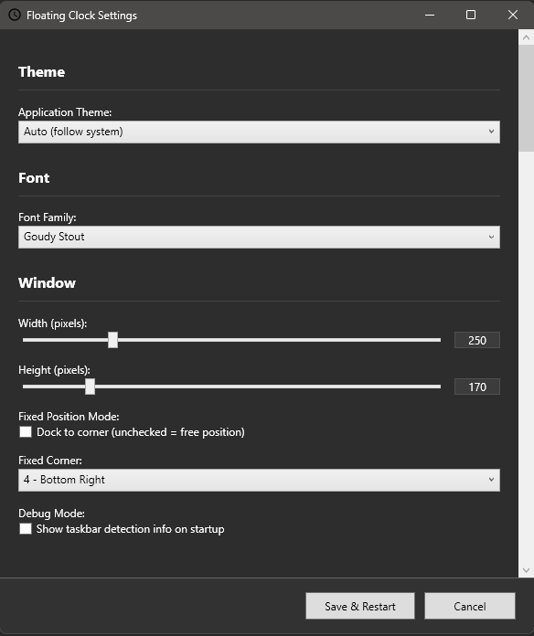 Application screenshot