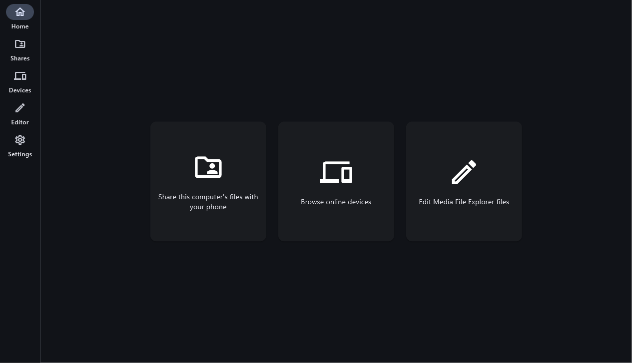Media File Explorer desktop companion for Windows