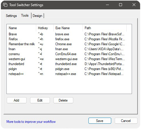 Fast Tool Switcher screenshot